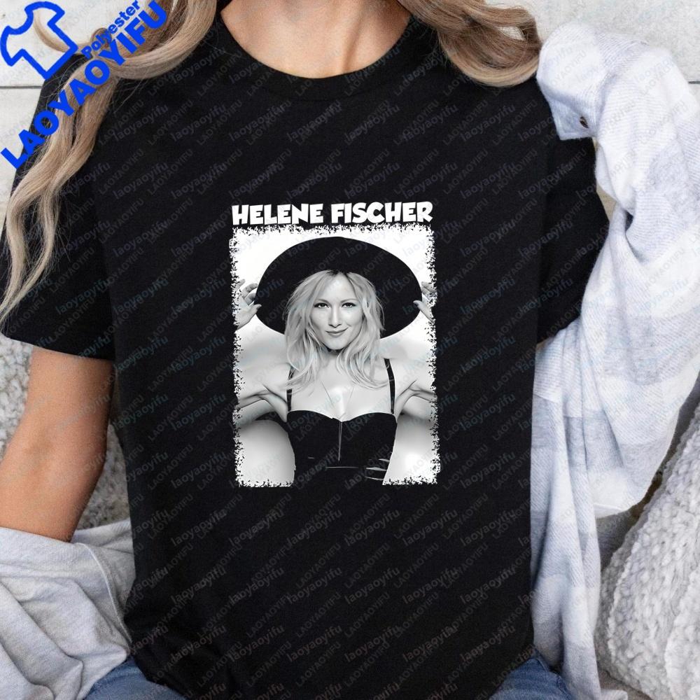 Loose And Retro Helene Fischer Print Neutral Trend ShortSleeved Shirt Suitable For Both Unisex And Unisex Comfortable TShirt