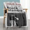 Kobe Personalized Name Blanket Throw Customizable Blanket Durable Comfort Perfect For Sofa Couch Bed Office Chair Four Seasons Multipurpose
