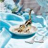 Cats Posture Ring Holder Golden Kitty Tail Dish Jewelry Tray Ring Round Dishes Trinket Tray Ceramic Jewelry Storage Home Durable