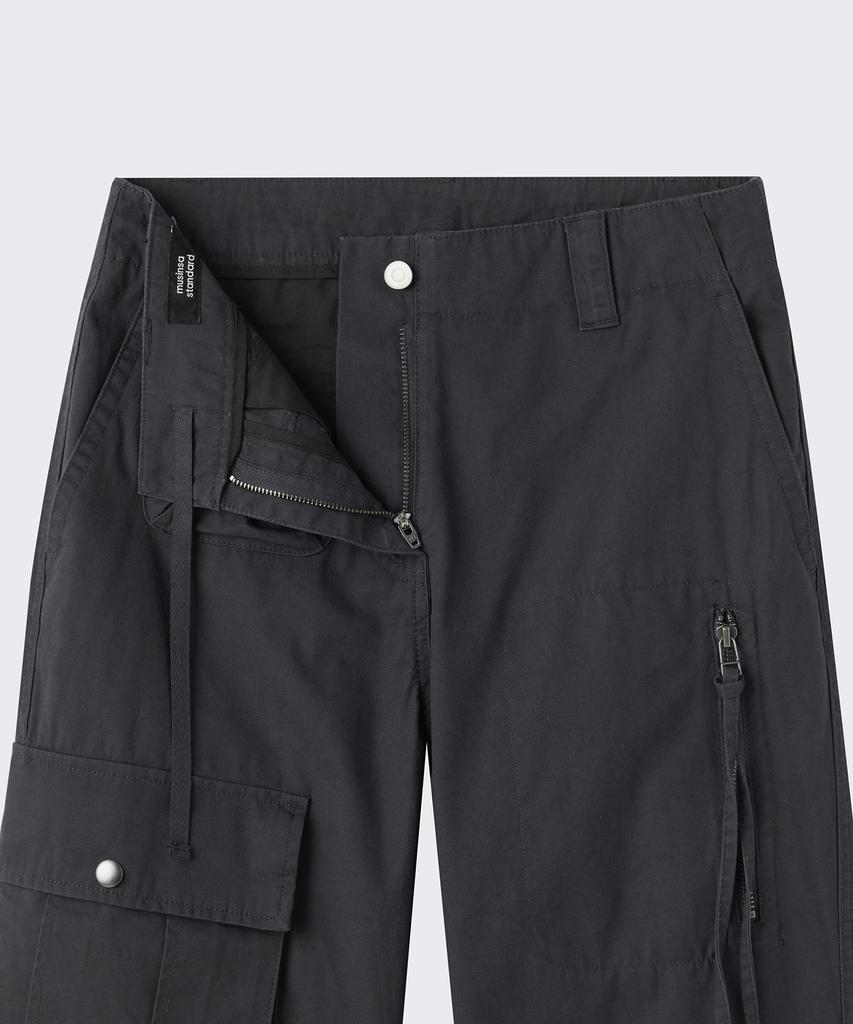 MUSINSA STANDARD WOMAN Women'S Semi-Bootcut Utility Cargo Pants [Dark Grey]