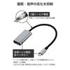 Elecom Адаптер-конвертер USB C на HDMI 4K/60 Гц Нейлоновая оплетка Прочный Многоэкранное зеркалирование Кабель 0,15 м Совместим с iPhone MacBook iPad Android