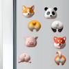 Cartoon Animal Refrigerator Magnet with Detachable Head Body 3D Dog Panda Pig Microwave Oven Whiteboard
