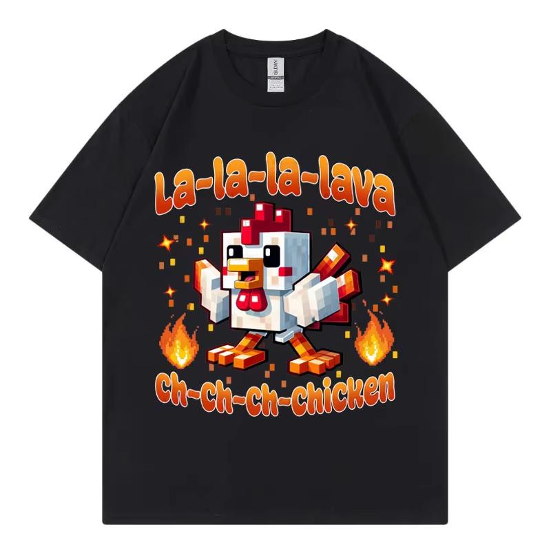 Fashion Lava Chicken Movie Funny T Shirt Men Women Clothing Harajuku Cartoon Short Sleeve T-shirt Summer Casual Cotton T-shirts
