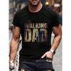 Европейские размеры Мужская футболка в стиле телешоу The Walking Dad - Повседневная футболка с коротким рукавом и дизайном семьи из человечков (Папа и)