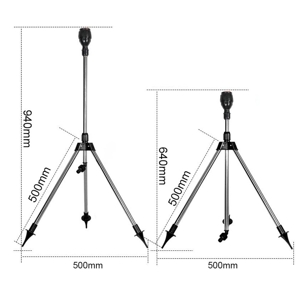 Поворотный спринклер для орошения на 360 градусов с телескопической треногой, автоматический вращающийся опрыскиватель для сада