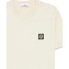 STONE ISLAND Футболка с логотипом, с коротким рукавом, с круглым вырезом, мужская, топы, бежевая K1S1521000-39S0013-V0095