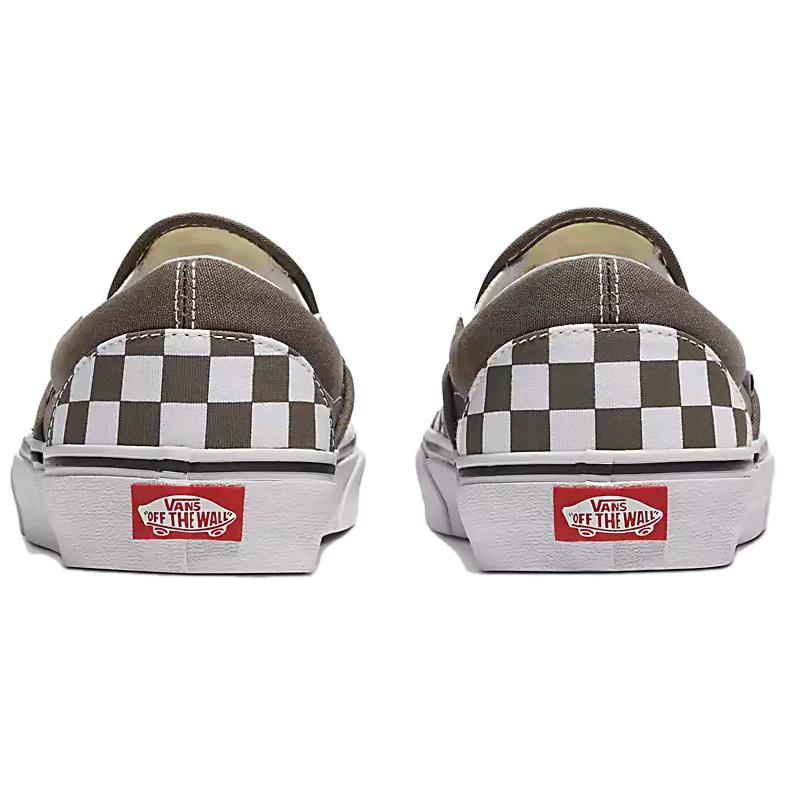 Vans Классические слипоны Color Theory Checkerboard — кроссовки унисекс с банджи-шнуром, коричневые VN000BVZ9JC