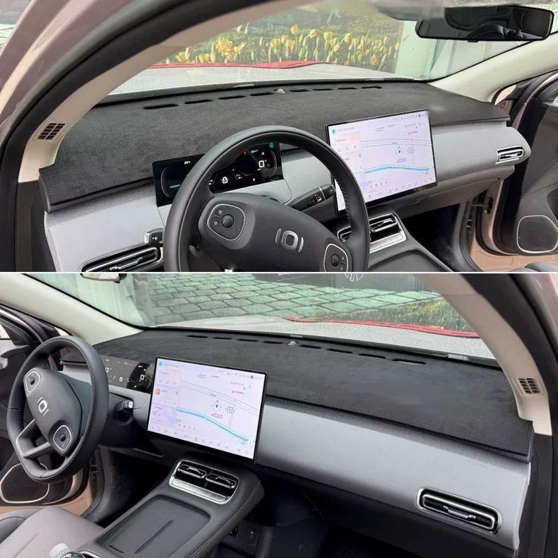 Кожаный коврик на приборную панель Changan Qiyuan Q05: Защита от солнца, Пылезащита, Антибликовое покрытие