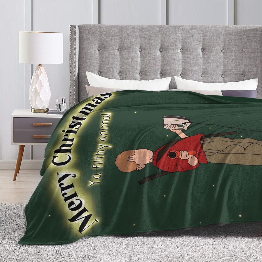 Home Alone Merry Christmas Blanket Super Warm Novelty Plush Throw Blanket For Couch Bed Camping Flannel Bedspread Bed Cover