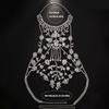 Unique Crossover Collar Necklace Luxurious Body Chain Rhinestones Jewelry Idol Costume Modern Layered for Idol Dancer