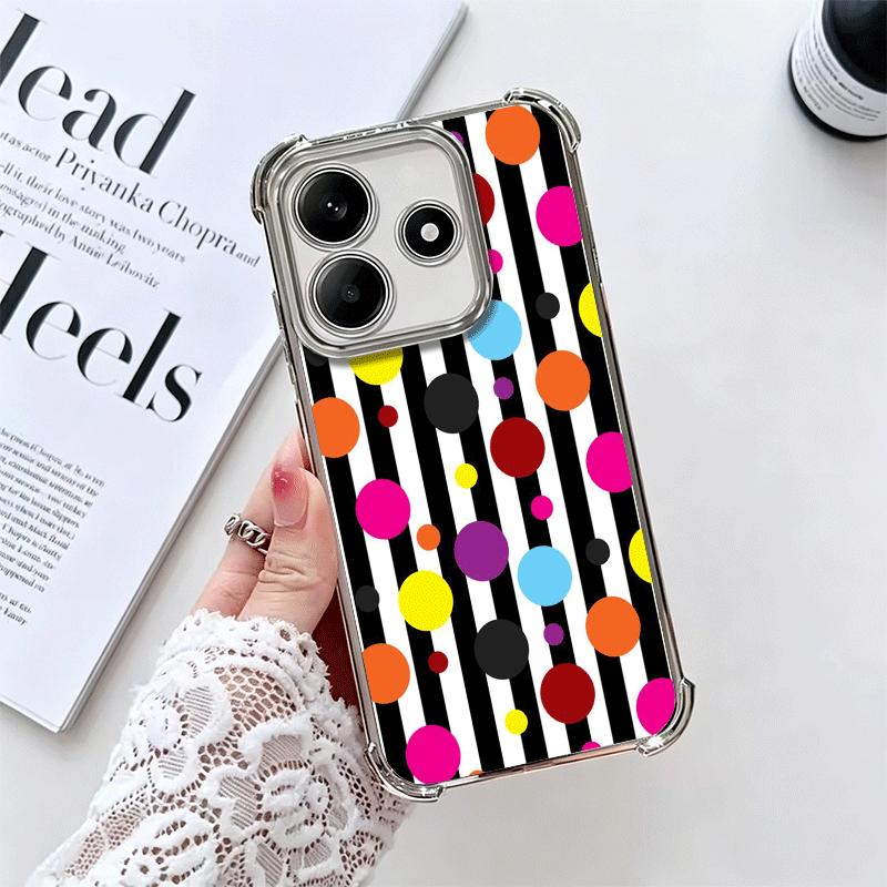 Чехол для телефона с рисунком в горошек, модный дизайн, покрытие, для Xiaomi Redmi Note 14 15 Pro Plus 13 12 11 11S 11T 10 9S 9 5G, противоударный Aira