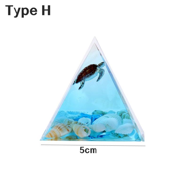 3D Морской куб с китом Светодиодная настольная лампа Украшения из смолы Новинка Акула Дайвер Океан Микро Пейзаж Настольные ночники Аксессуары