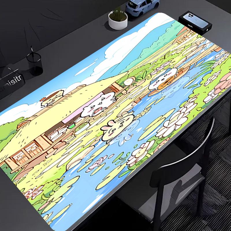 Chiikawa Mouse Pad - Non-Slip Rubber Base, Smooth Surface for Work,Gaming,Office,And Home Use, Desk Mouse Pad