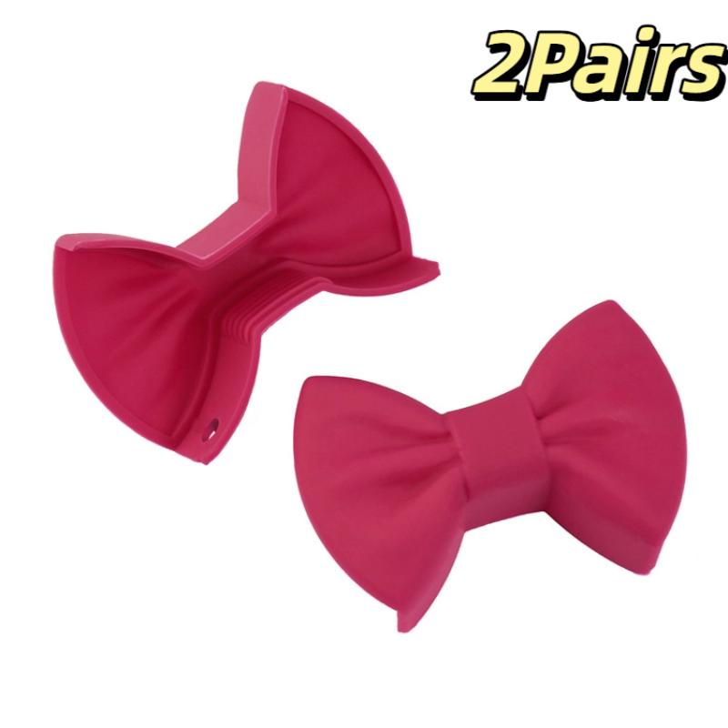 Зажим для кухонной кастрюли, противоожоговая, нескользящая крышка ручки, креативная кулинарная духовка, зажим для перчаток, зажим для кастрюли, кухонные гаджеты, дизайн в форме банта