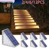 Солнечные треугольные ступеньки для наружных дорожек и дворов