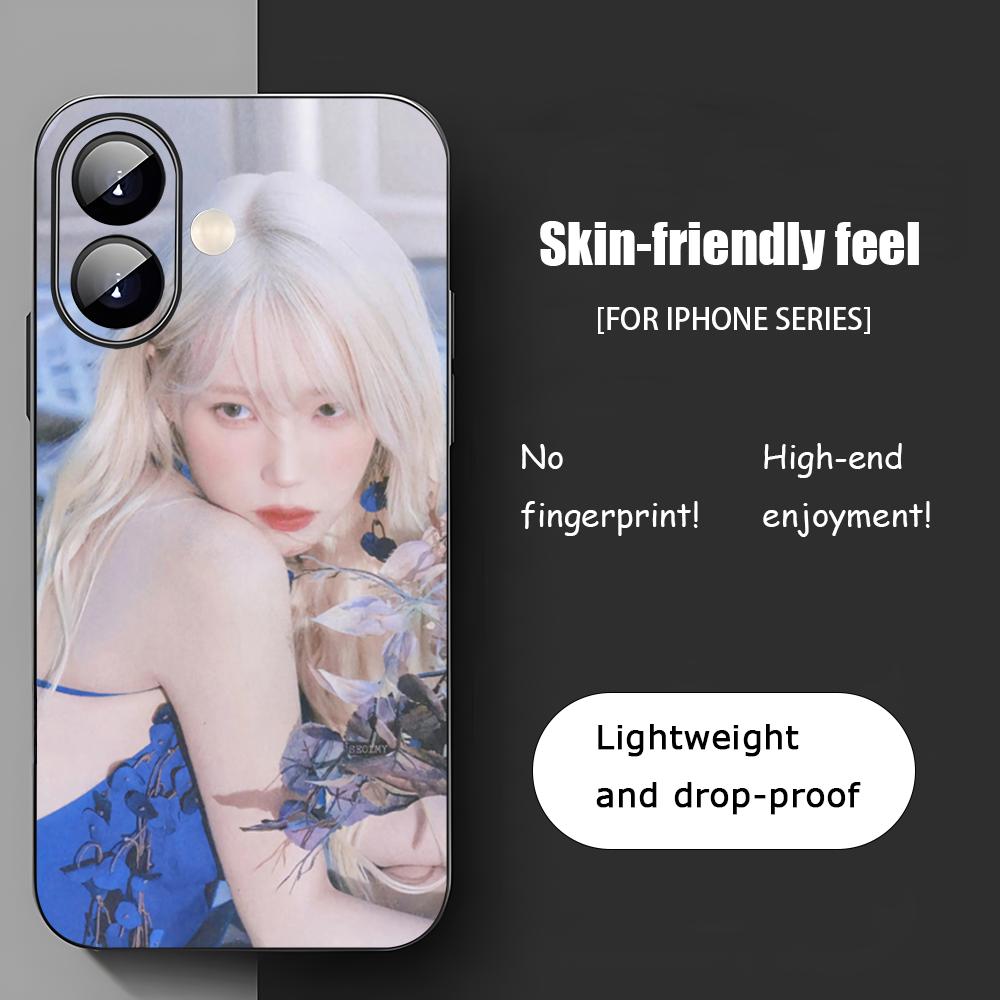 Популярная звезда IU Чехол для телефона Для iPhone 16 15 14 13 12 11 X XR XS 8 Plus Mini Pro Max Мягкий черный Ударопрочный Чехол