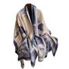 Korean version of the new jacquard warm fashion temperament scarf dual-purpose air-conditioned room shawl autumn and winter thickened shawl