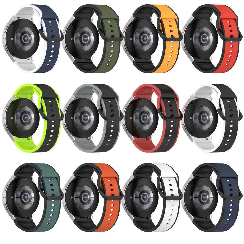 Силиконовый ремешок без зазора для Samsung Galaxy Watch 7/6/5/4 40мм 44мм Спортивный дышащий прочный браслет Часы 6 4 Классические/5 Pro 45мм