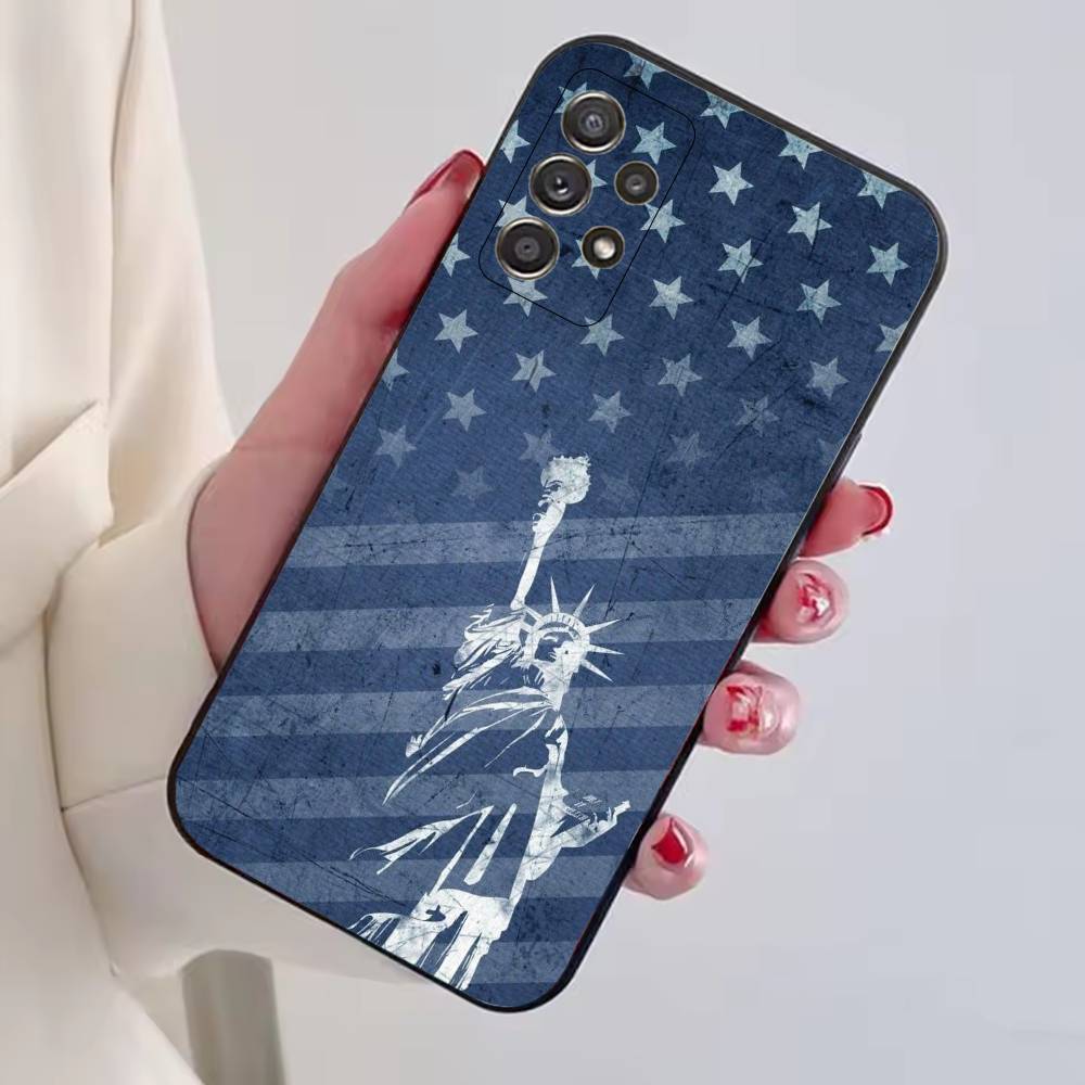 США А-Америка Флаг Чехол для Телефона для Samsung S25,S24,S21,S22,S23,S30,Ultra,S20,Plus,Fe,Lite,Note,10,Черный Чехол