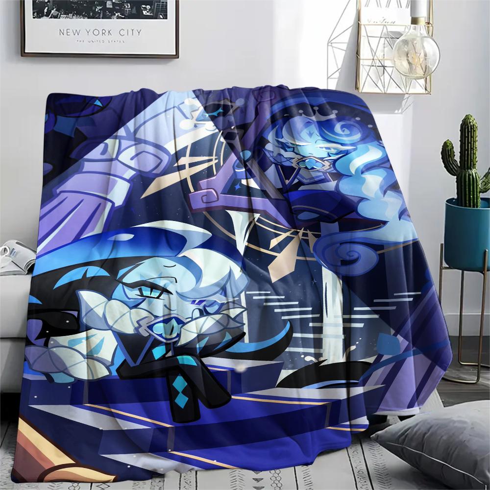 1Pc Cookie Run Kingdom Print Flannel Blanket, High quality Comfortable for All Seasons, Home Decor, Warmth and Comfort, Perfect for Christmas Gifts