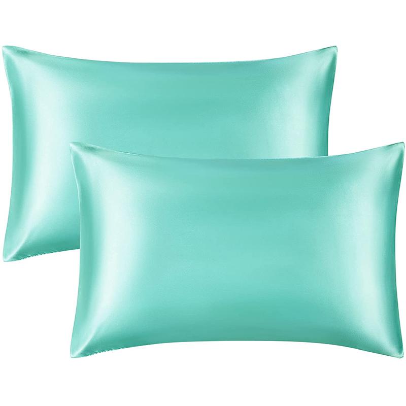 Набор из 2 атласных наволочек — воздушные шелковые наволочки для волос и кожи, 2 комплекта атласных наволочек с застежкой-конвертом