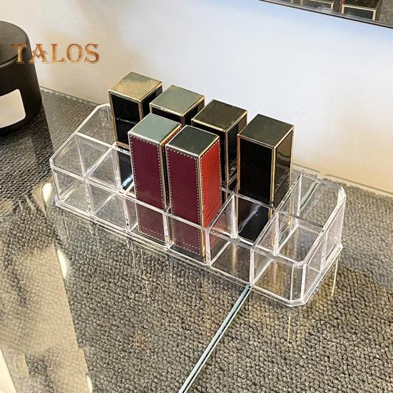 Органайзер для блеска для губ, большая емкость для хранения классификаций, 4 ряда, практичная сетка 12/18/36, подставка для помады, коробка для хранения глазури для макияжа