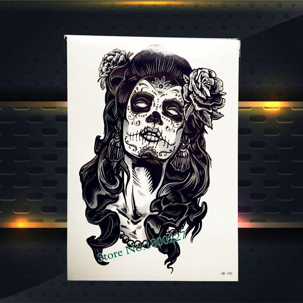 1PC Black Dragon Jurassic Dinosaur Temporary Tattoo Stickers Body Art ARm Waterproof