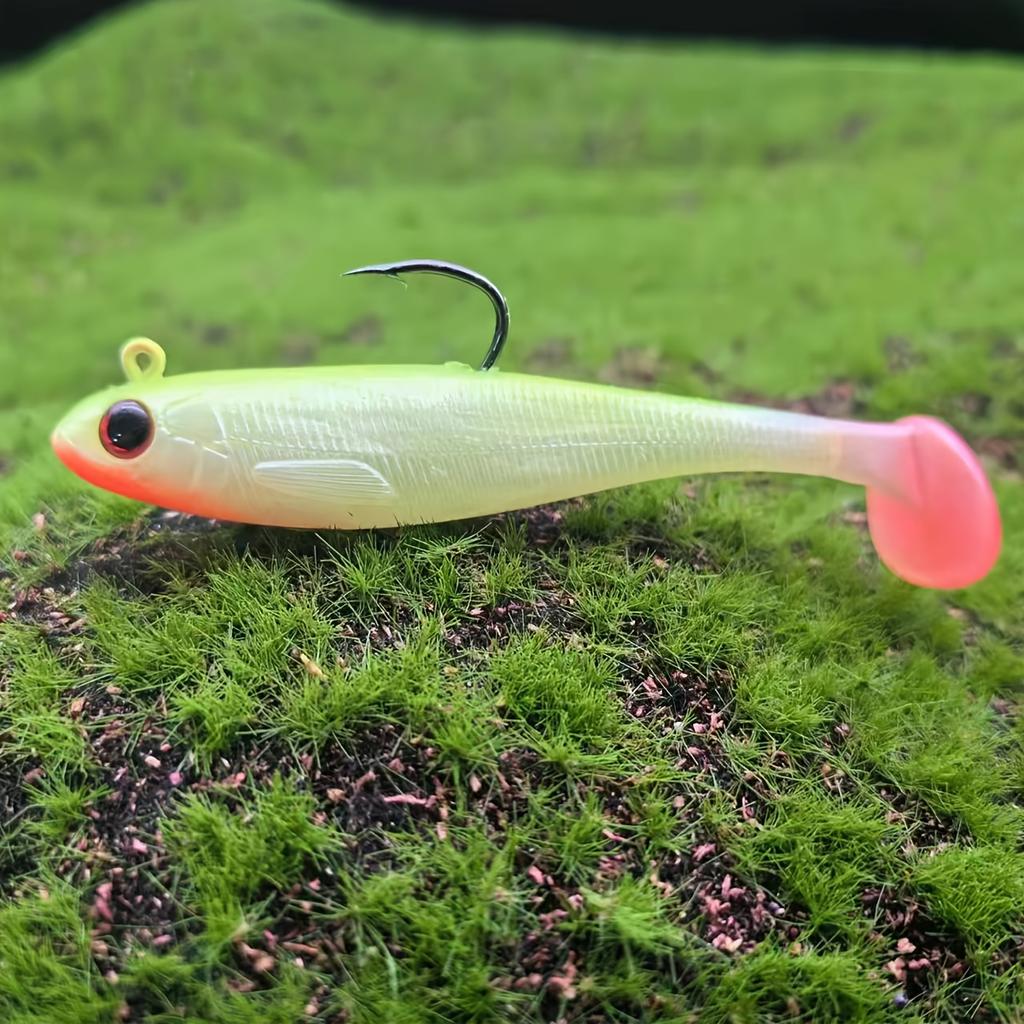 Silicone Paddle Tail Swimbait Fishing Lure, Colorful Bass Fishing Jig Heads, Trout Bait for Freshwater & Saltwater