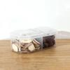 Герметичный контейнер для хранения продуктов с 2 отделениями, коробка для хранения закусок с крышкой, штабелируемый ящик для хранения фруктов для холодильника, кухонного шкафа, пикников