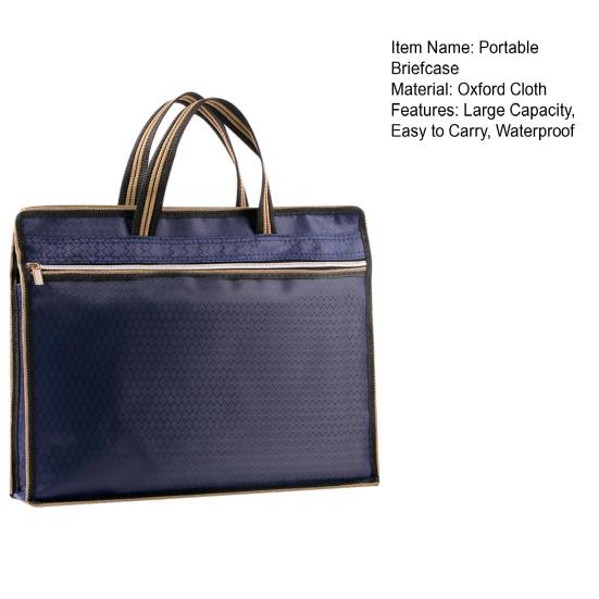Портативный портфель с ручкой, из ткани Оксфорд с защитой от пятен, для встреч, для хранения ноутбука, ежедневное использование