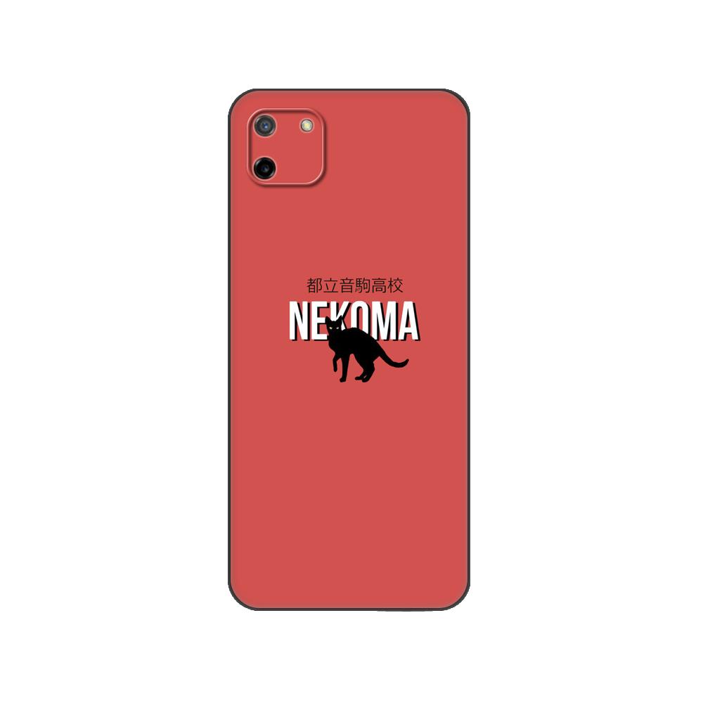 Черный чехол из ТПУ для OPPO Realme C11, чехол для Realme C 11 RealmeC11, задняя крышка RMX2185, бампер Kenma Haikyuu Nekoma