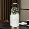 Milk Can Vase with Handle Rustic Metal Planter Floral Bucket Flower for Table Centerpieces