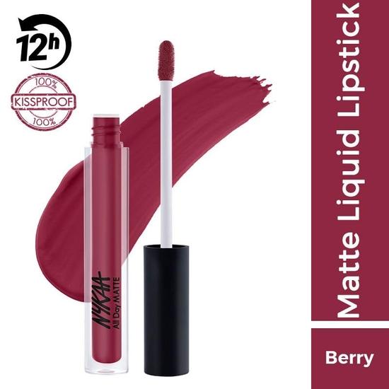 Nykaa All Day Matte Водостойкая, не отпечатывающаяся, устойчивая к маске, 12-часовая жидкая помада - Girl Gang
