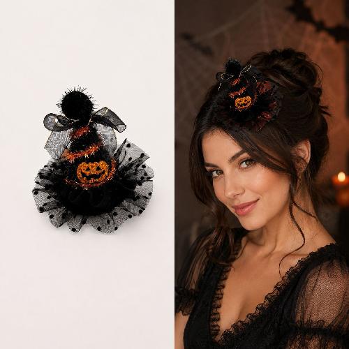 New Halloween Hairpin Pumpkin Ghost Hairpin Children Adult Funny Holiday Hairpin Party Headdress