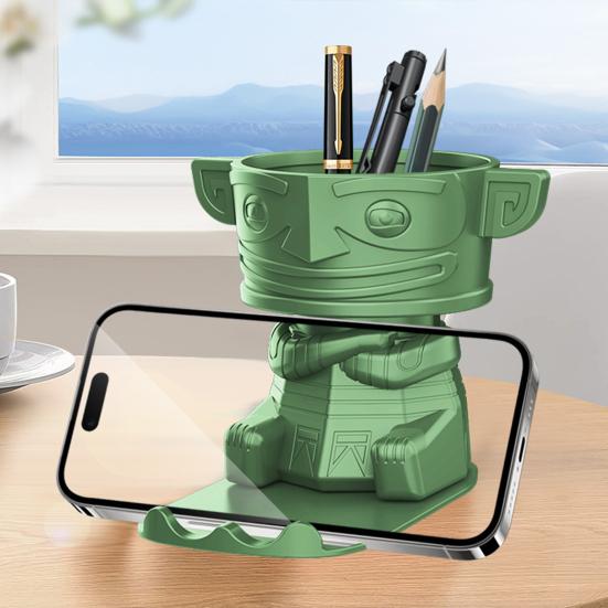 Подставка для карандашей Настольный органайзер Большая вместимость Креативная форма Многофункциональный Забавный держатель для кистей для макияжа Подставка для мобильного телефона