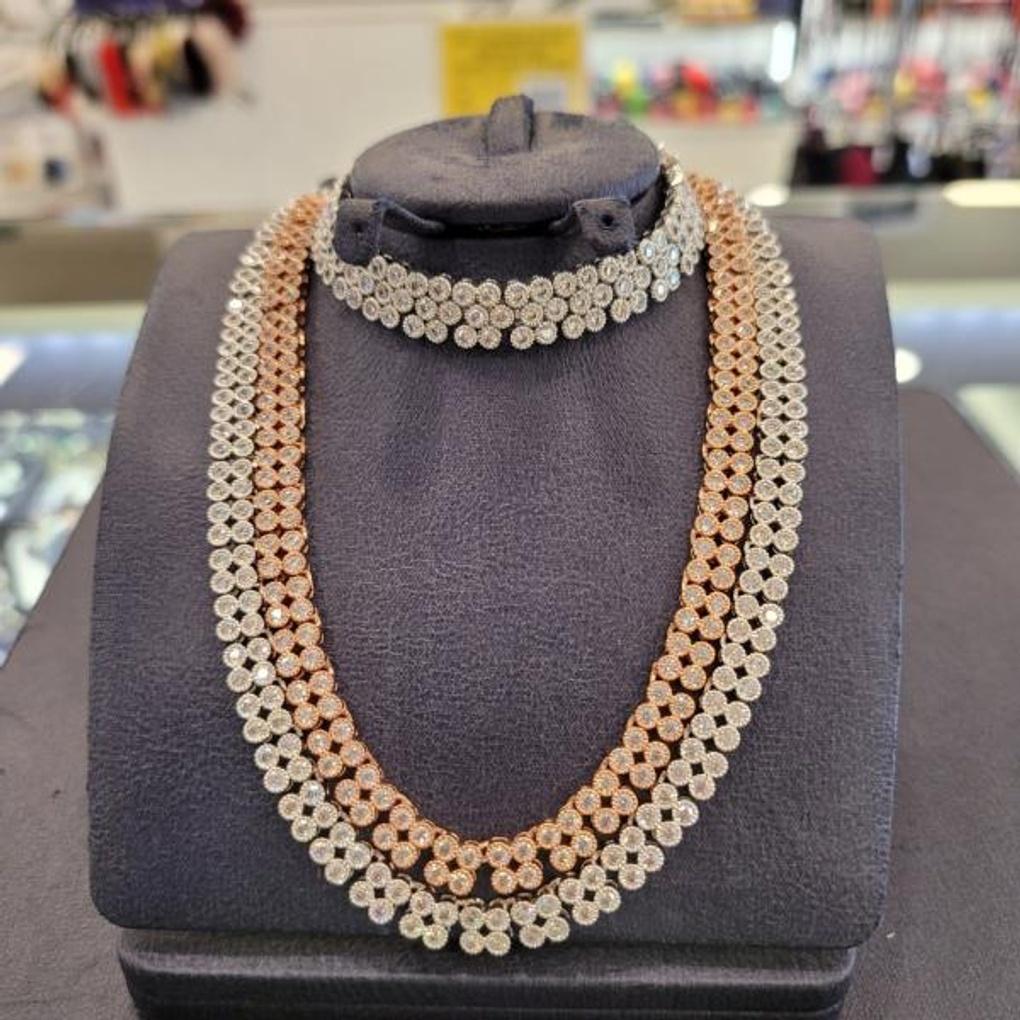 Atria Double Chain Tennis N Necklace AAANETN0002WHF