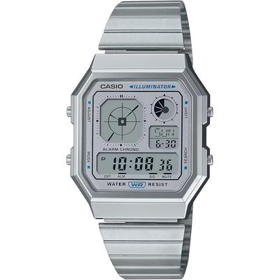 CASIO Стандартные цифровые наручные часы с аналоговым дисплеем Серия Vintage A130WE-7A Унисекс Сре...