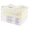 Bloom Imabari Towel Certified Face Towel Set of Natural Quick Room Made In Japan 4, Border, Absorbent, Drying, Dry, Soft, 100% Cotton, (Yellow/Purple)