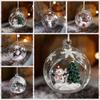 Transparent Xmas Tree Hanging Ball Cartoon Christmas Tree Pendant Holiday