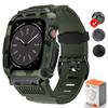 Apple Watch 9 8 7 SE 6 uchun Kamuflyaj Sport G'ilofi+Tasma Suvga chidamli Zarbalarga chidamli iwatch series 45mm 44mm 42mm Mod to'plami
