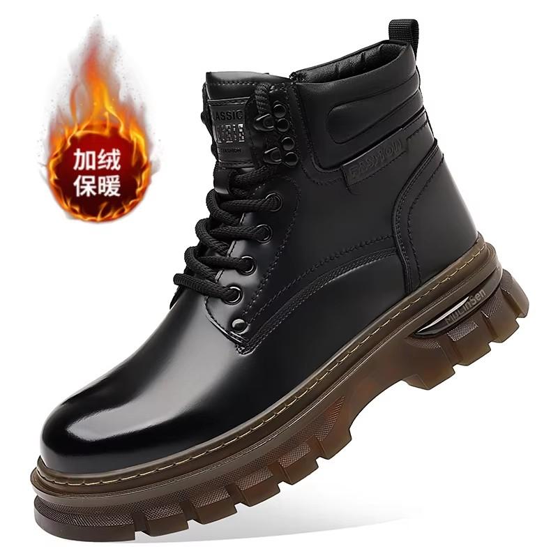 Высококачественная мужская уличная повседневная обувь на толстой подошве с высоким верхом, модная шнуровка, мужские осенне-зимние ботинки в стиле ретро рабочей одежды