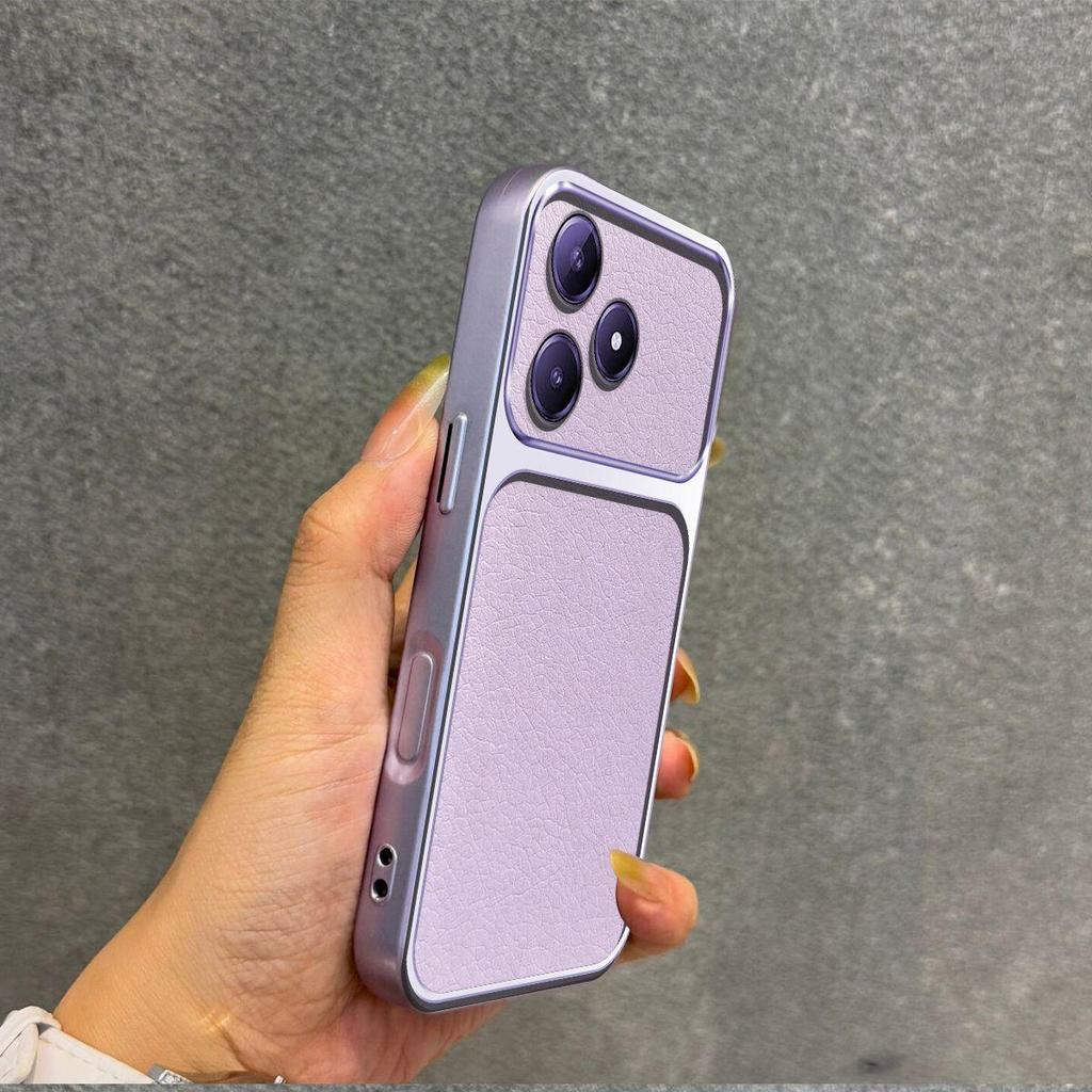 Роскошный чехол из искусственной кожи для realme C65s, C63, C61, Note 70, противоударный, с большим окном