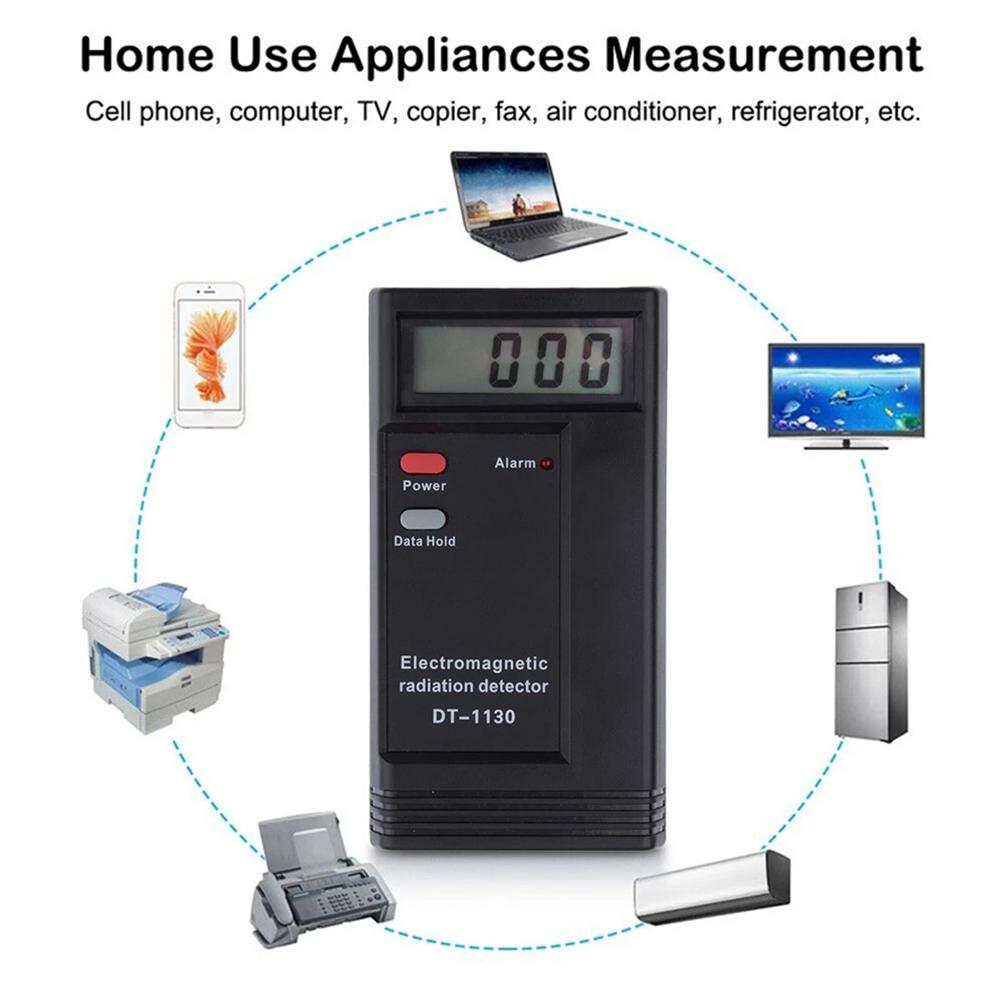 Portable Radiation Tester Dual Frequency Gauss Detector Electromagnetic Field Radiometer