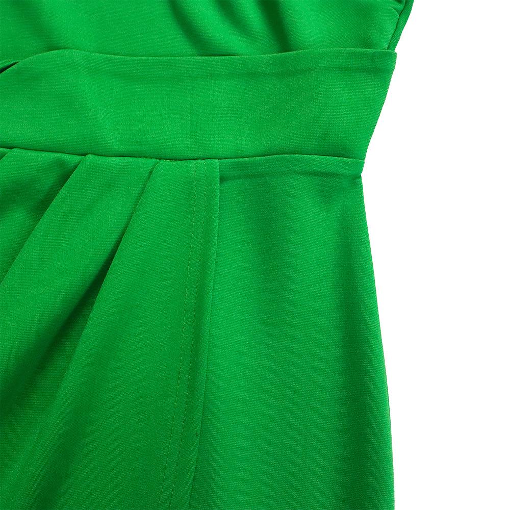 Женское модное однотонное плиссированное платье большого размера, элегантное цельное платье со средними рукавами и круглым воротником с брошью