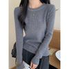 Autumn Winter Round Neck Simple Fashion All-match Bottomed Sweater Women Long Sleeve Casual Knitting Top