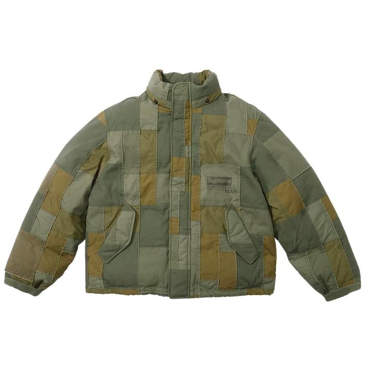 Supreme X Junya Watanabe X Comme Des Garçons Man Стеганая объемная куртка Пэчворк SUP-FW21-278
