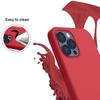 Coque Silicone - E.F.CONNECTION - iPhone 13 mini - Ultra Fin - Rouge - 2 Verres Trempés