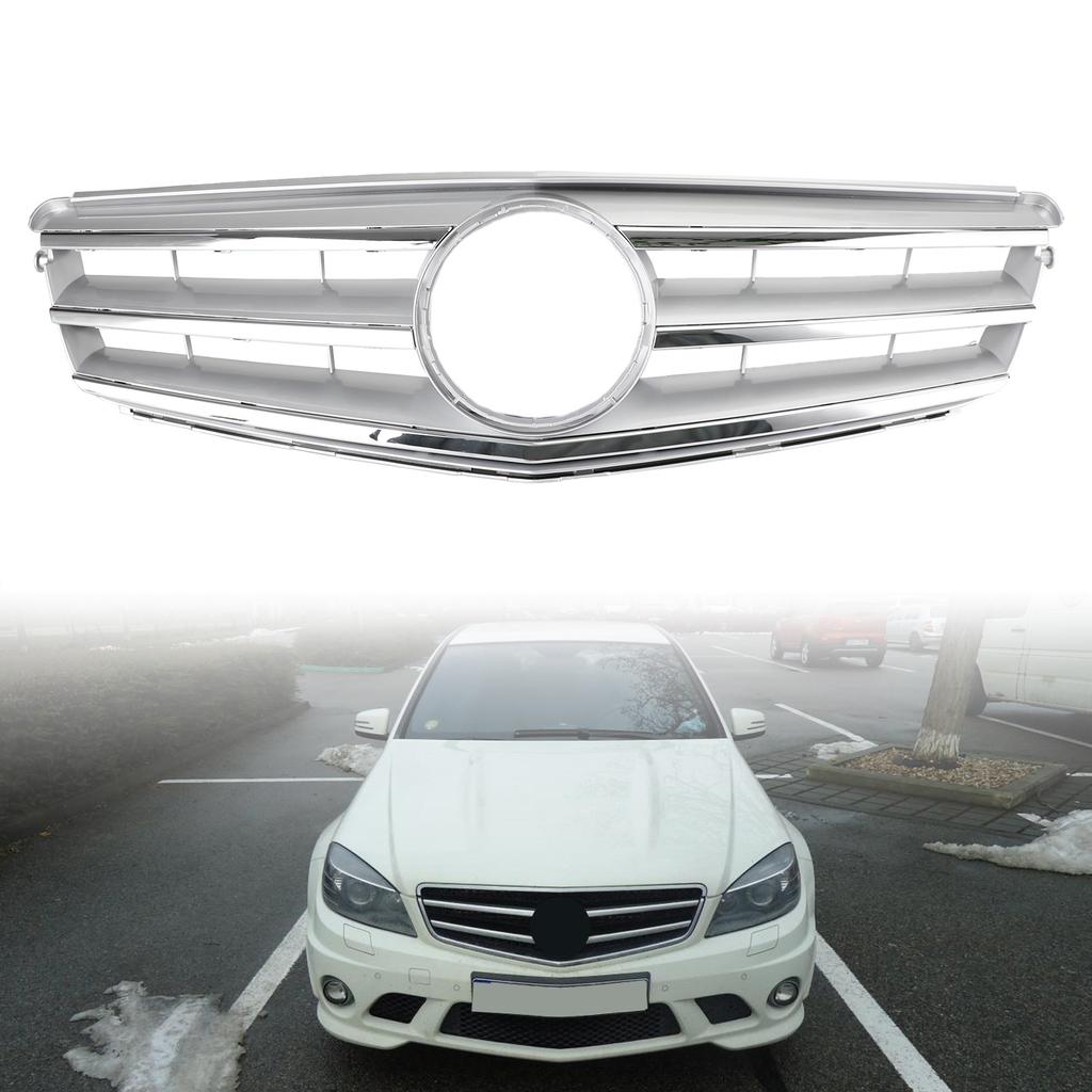 Хромированная передняя решетка радиатора подходит для Mercedes Benz C-класса W204 C300 C350 2008-2014