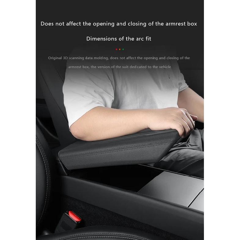 For Tesla Model Y Juniper Armrest Protector Cover Soft TPE Center Console Panel Pad Non-Slip Dust-proof Cushion Cover Accessory