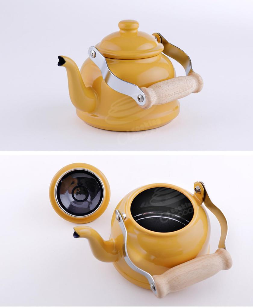 Мини-чайник Fuji Enamel Beams, эмалированный, совместимый с IH, белый, 0,9 л, BMS09TK.CW